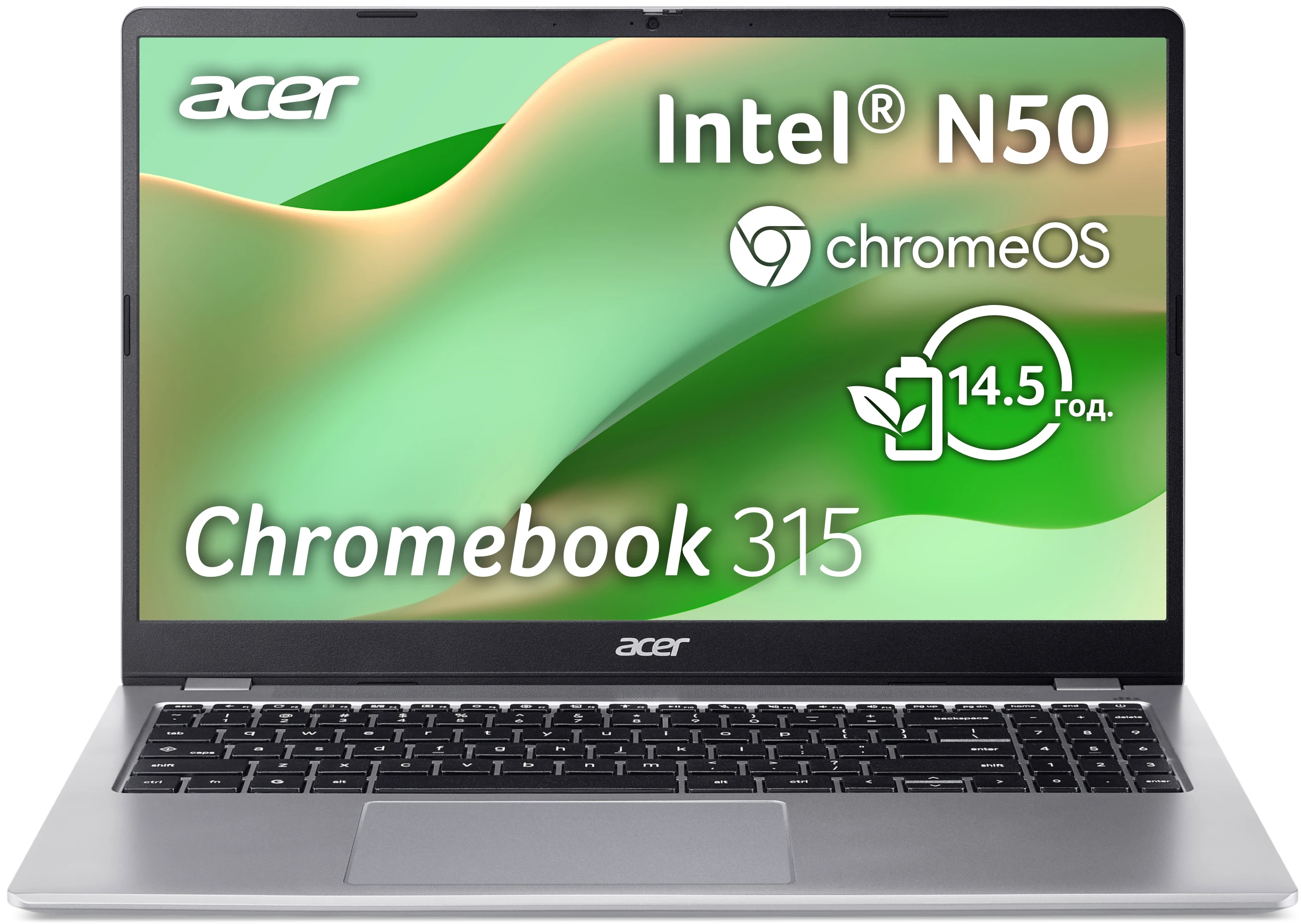 Ноутбук Acer Chromebook 315 CB315-7H-C1Y2 (NX.JUVEU.001) Sparkly Silver